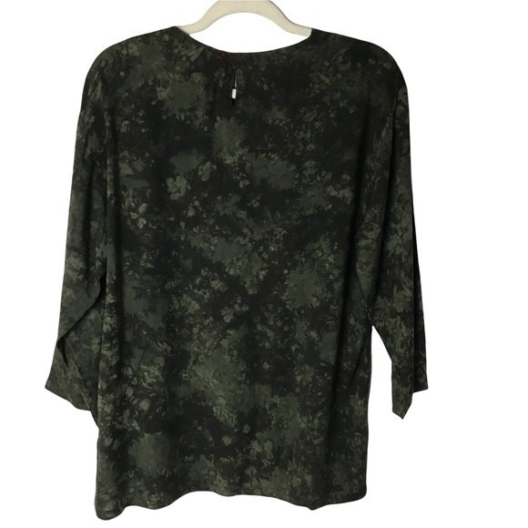 Nativewear Designs Boho Long Sleeve Black Top Size M - Picture 3 of 5